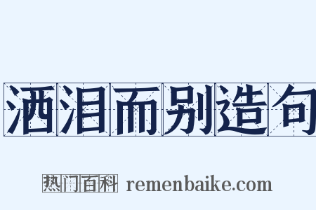 洒泪而别造句是什么意思的图片